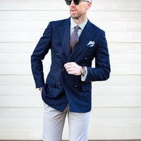 Brownish Gold & Light Blue Paisley Silk Tie