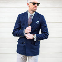 Brownish Gold & Light Blue Paisley Silk Tie