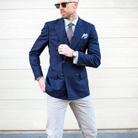 Brownish Gold & Light Blue Paisley Silk Tie