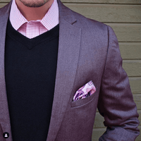 Light Pink Paisley Silk Pocket Square