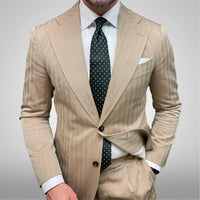 Olive Green & Brown Geometric Foulard Silk Tie