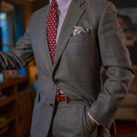 Cream Paisley Silk Pocket Square