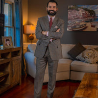 Cream Paisley Silk Pocket Square