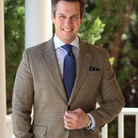 Navy, White & Light Blue Polka Dot Silk Tie