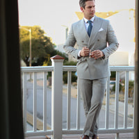 Turquoise, White & Light Blue Polka Dot Silk Tie