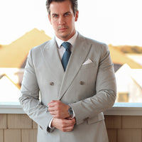 Turquoise, White & Light Blue Polka Dot Silk Tie