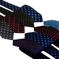 Luxurious Geometric Foulard Silk Ties