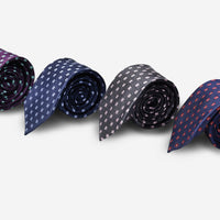 Geometric Foulard Patterned Silk Ties