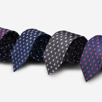 Geometric Foulard Patterned Silk Ties