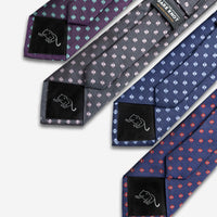 Geometric Foulard Patterned Silk Ties