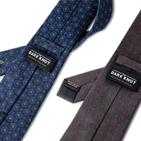 Geometric Foulard Pattern Silk Ties