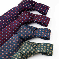 Geometric Foulard Patterned Silk Ties