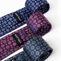 Geometric Foulard Patterned Silk Ties