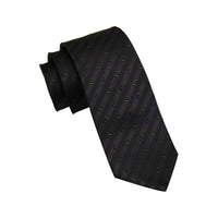 Grey Geometric Foulard Skinny Silk Tie
