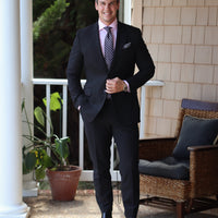 Grey & Pink Geometric Foulard Patterned Silk Tie