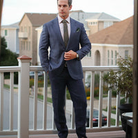 Grey, Blue & Green Woolen Plaid Tie