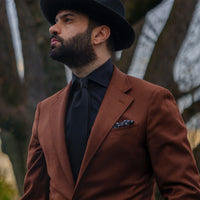Black, White & Grey Anchor Silk Pocket Square