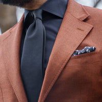 Black, White & Grey Anchor Silk Pocket Square