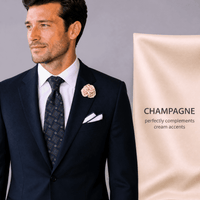 Champagne Ties & Accessories Wedding Set