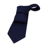 Navy & Pink Paisley Silk Tie