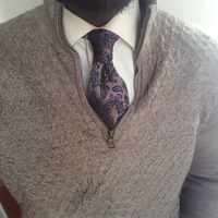 Brown / Gold Paisley Silk Tie