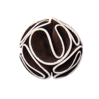 Brown felt lapel flower