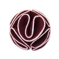 Burgundy felt lapel flower