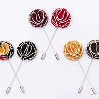 White tipped lapel flowers