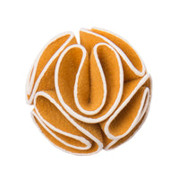 Mustard yellow felt lapel flower