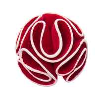 Red felt lapel flower