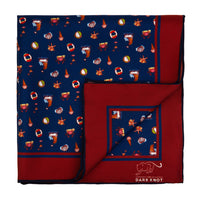 Navy Party Silk Pocket Square