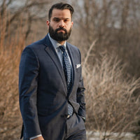 Navy & Turquoise Paisley Silk Tie