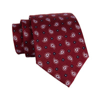 Red & Navy Paisley Silk Ties