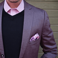 Light Pink Paisley Silk Pocket Square