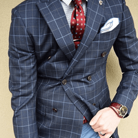 Burgundy Geometric Silk Tie