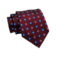 Burgundy Foulard Silk Tie