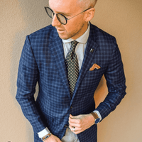 Olive Green Foulard Abstract Silk Tie