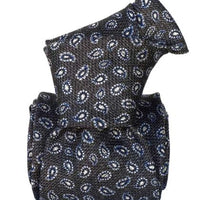 Grey & White Paisley Silk Tie