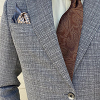 Brown & Gold Paisley Silk Tie