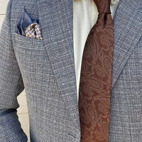 Brown & Gold Paisley Silk Tie