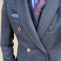 Burgundy & Blue Paisley Silk Tie