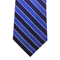 Navy & Blue Regimental Striped Silk Tie