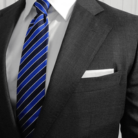 Navy & Blue Regimental Striped Silk Tie
