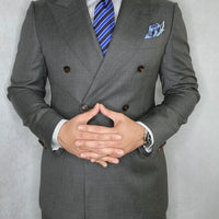 Navy & Blue Regimental Striped Silk Tie