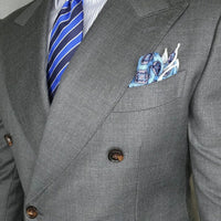 Navy & Blue Regimental Striped Silk Tie