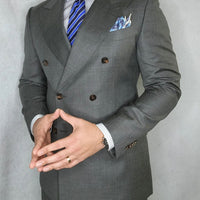 Navy & Blue Regimental Striped Silk Tie