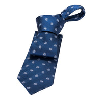 Navy & Light Blue Paisley Silk Tie