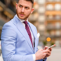 Purple Foulard Silk Tie