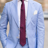 Purple Foulard Silk Tie