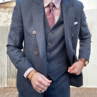 Burgundy & Paisley Silver Silk Tie